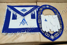 Masonic Regalia Master Mason Apron, Chain Collar and gloves Full Set picture