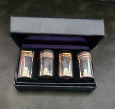 Tiffany & Co. Sterling Silver/Gold Individual Salt and Pepper Shakers Set picture