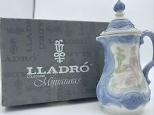 LLADRO 3.5” Mini Pitcher Jug Daisa 1984 Blue Porcelain 5261 Mini Jarro Rococo picture