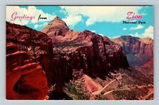 Zion UT-Utah, General Greetings, Zion National Park, Vintage Postcard picture