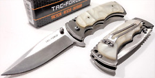 TAC-FORCE Imitation MOP Mother Of Pearl Spring Open Assisted Pocket Knife picture