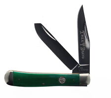 Boker Series 2.0 Trapper 2 Blade Folding Knife Green Bone Handle D2 110829 picture