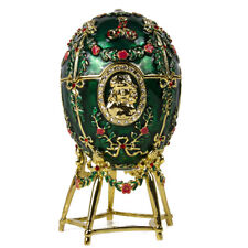 Alexander Palace Faberge Egg Replica Trinket Box, Easter Gift, 15 cm, Green picture