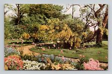 Postcard English Cottage Garden by J Salmon, Antique i4 picture