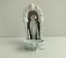 Gorgeous standing Holy Water font Vessel madonna In Chapel porcelain small flowe picture