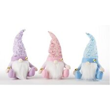 Delton Products Purple Pink and Blue Sitting Bumblebee Gnomes 13 Inch Set of 3 picture