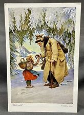 Austrian Artist Franz Elsner | Rübezahl & Little Girl | German Christmas Lore picture