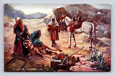 Tiger Chase Hunt Life in India Raphael Tuck's Oilette Postcard picture