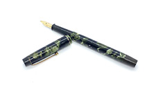 ONOTO THE PEN 5601 IN GREEN MARBLE SEMI FLEXIBLE 14K MEDIUM NIB MADE IN ENGLAND picture