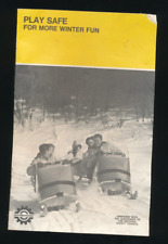 Vtg 1968 National Safety Council Play Safe Winter Fun Bombardier Snowmobile picture