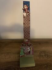 Vintage Christmas Holiday Wood Climbing Santa Wiggles & Jiggles Down The Chimmey picture