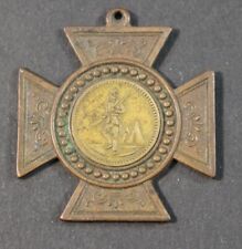 1800s Military Army Our Father Prayer Vintage Token Medal Original Antique picture