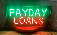 MULTI COLOR PAYDAY LOANS NEON SIGN 24 3/4