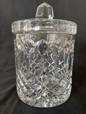 Vintage Hand Cut Clear Crystal Biscuit Cookie Jar (7.5 in) picture