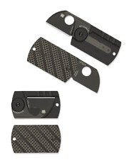 Spyderco Knives Dog Tag Folder Black Carbon Fiber G-10 S30V Steel C188CFBBKP picture