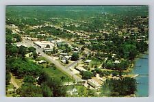 Englewood FL-Florida, Aerial View of City, Lemon Bay, Vintage c1960 Postcard picture