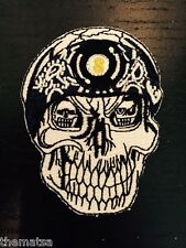 SKULL WITH 8 BALL BANDANNA EMBROIDERED BIKER VEST JACKET PATCH  picture