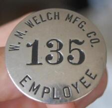 RARE W.M. WELCH SARGENT WELCH SCIENTIFIC COMPANY CHICAGO IL. EMPLOYEE BADGE PIN picture