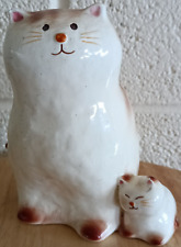 Japan Kotobuki Ceramic Kitty Coin Bank with Rubber Stop - Vintage picture