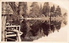 RPPC Lake Tahoe CA Fallen Leaf Lodge Camp Richardson c1934 Photo Postcard D48 picture