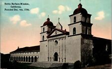 Antique UDB Santa Barbara Mission CA Postcard picture