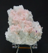 Pink Rhodochrosite on Quartz - Wutong Mine, Guangxi, China picture