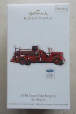 1936 Ford Fire Engine Brigade Hallmark Keepsake Ornament 10th in Series 2012 picture