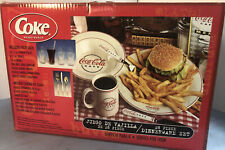 28 pc Vintage 2000 Gibson Coca-Cola Cafe Diner Dinnerware Set For 4, New picture