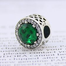 New Pandora Radiant Hearts Lucky Green Christmas Crystals CZ Charm Bead w/pouch picture