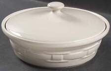 Longaberger Woven Traditions Ivory 1 Qt Round Covered Casserole 6469501 picture
