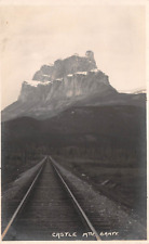 Castle Mountain Banff National Park Canada RPPC Photo Postcard picture