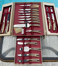 Vintage Sheffield English Stainless Steel 19 Piece Presentation Knife Set picture