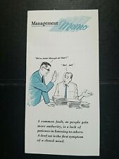 1969 Management Memos fold over brochure 