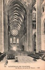 Vintage Postcard Cathedrale De Chartres La Rosace Vue Prise Du Choeur France picture