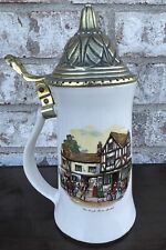 Vintage Nelson McCoy Pottery Stein #6020 Lidded *Old Coach House-Bristol* 8.5” picture
