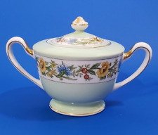 Vintage Porcelain Sugar Bowl 1940s by Aichi - Occ. Japan Powder Green Color picture