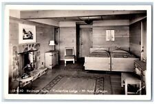 c1940's Bedroom Suite Timberline Lodge Interior Mt. Hood OR RPPC Photo Postcard picture