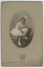 Antique c1900s Large 5.88x8.88 in Cabinet Card Beautiful Young Girl in White picture