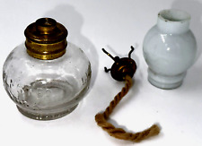 Antique Miniature Oil LITTLE HARRY'S NIGHT LAMP + Burner Chimney 1877 Smith 1-15 picture