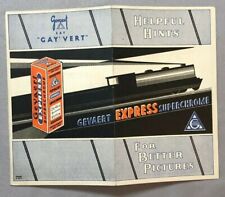 c 1940 GEVAERT Superchrome Camera FILM Brochure VINTAGE ADVERTSING Express TRAIN picture