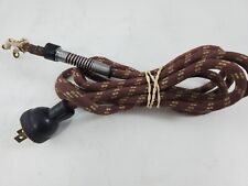 Vintage Small Appliance Power Cord Cloth Covered 6 Foot Loop Ends Brown picture