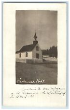 c1910's  Church Tadoussac Quebec Canada RPPC Photo Posted Antique Postcard picture