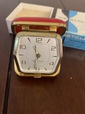 Phinney Walker Travel Alarm Clock Japan Red Works * picture