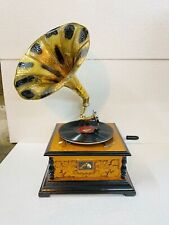 Authentique HMV Gramophone Fully Working Phonograph, win-up record player, Vinta picture