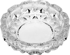 Ashtray , Large Glass Ashtray for Cigarette Cigar , Clear Crystal Ash Trays O... picture