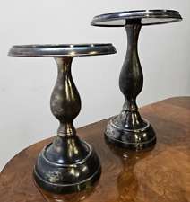 Pair Silver Plate John Richard Italian Style Candelabra Candle Stands picture