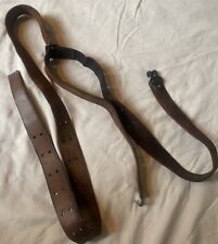 Antique Leather Rifle Sling - WW1/WW2 Unbranded Army Rifle Sling  picture