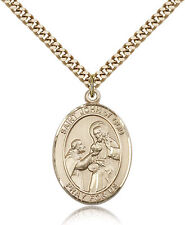 Saint John Of God Medal For Men - Gold Filled Necklace On 24 Chain - 30 Day ... picture