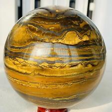 2100g Natural Tiger Eye stone ball quartz crystal ball Reiki healing picture