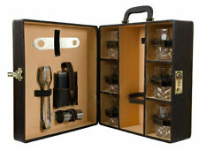 Wooden Travel Bar Set Portable Bar Set Brown Easy Carry Everywhere picture